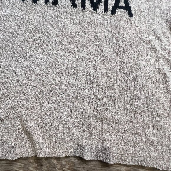 Fantastic Fawn Mama Sweater Tan/Black Women's Size Small Open Knit, Oversized - Picture 4 of 10